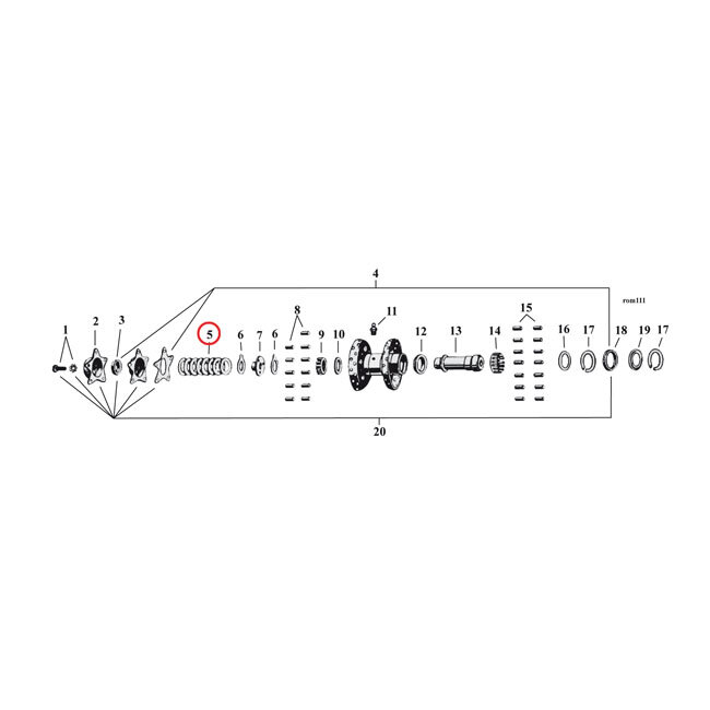 Star hub, adjustment shims .002"""" | Lieferumfang: Nur ein Teil des abgebildeten Artikels.