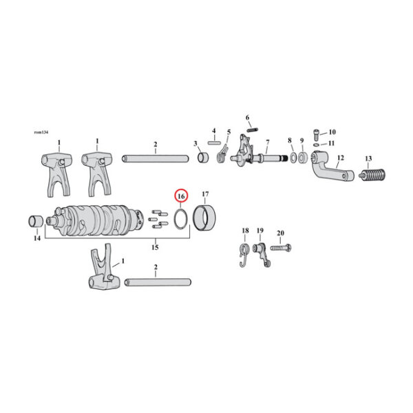 Retaining ring, shifter cam | Lieferumfang: Nur ein Teil...