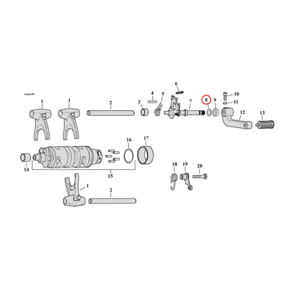 James, seal washer shifter shaft & chain cover |...