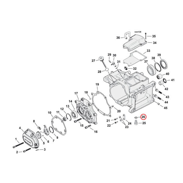 James, O-ring drain, dipstick & oil pump plugs (25pk) | Lieferumfang: Nur ein Teil des abgebildeten Artikels.