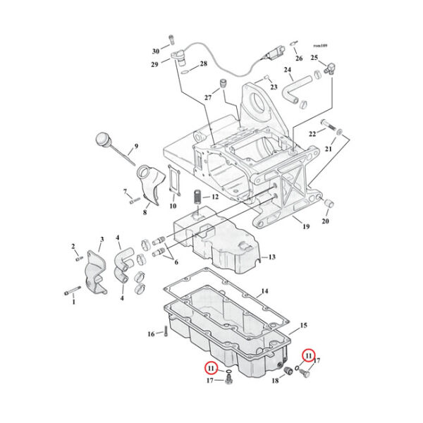 James, O-ring drain, dipstick & oil pump plugs (25pk) | Lieferumfang: Nur ein Teil des abgebildeten Artikels.