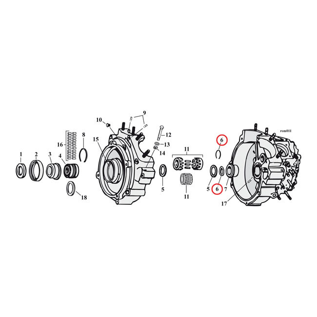 Retaining ring, pinion shaft bearing | Lieferumfang: Nur ein Teil des abgebildeten Artikels.