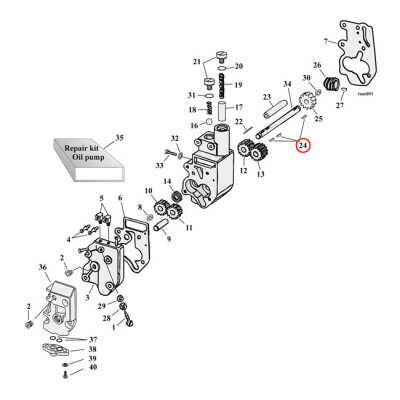 MCS, woodruff keys, oil pump drive gear / breather gear | Lieferumfang: Nur ein Teil des abgebildeten Artikels.