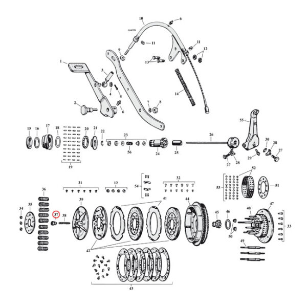 Lock nut, clutch adjusting screw | Lieferumfang: Nur ein...