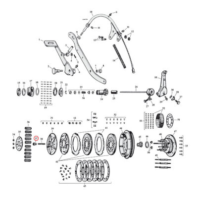 Lock nut, clutch adjusting screw | Lieferumfang: Nur ein Teil des abgebildeten Artikels.