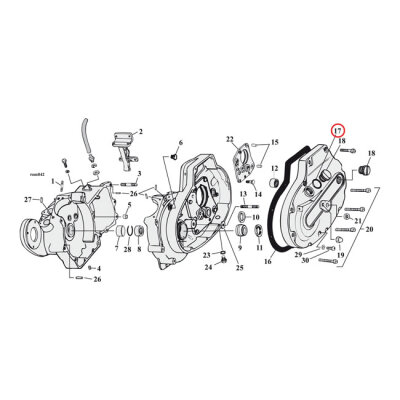 James, o-ring filler cap primary / swingarm | Lieferumfang: Nur ein Teil des abgebildeten Artikels.
