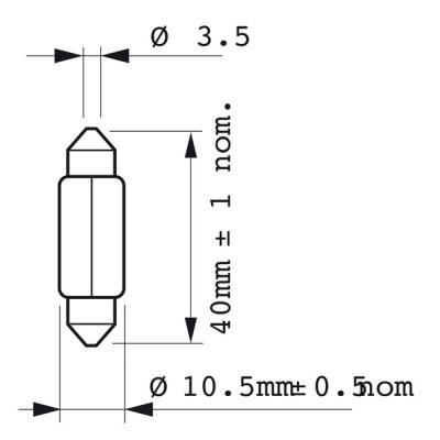 Philips Festoon light bulb Festoon T10,5X43 | Lieferumfang: Nur ein Teil des abgebildeten Artikels.