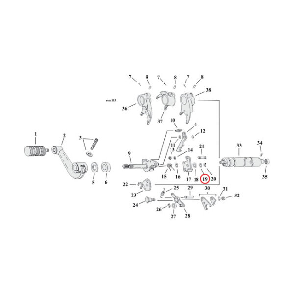 Washer, shifter bushing retaining ring | Lieferumfang:...