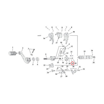 Washer, shifter bushing retaining ring | Lieferumfang: Nur ein Teil des abgebildeten Artikels.