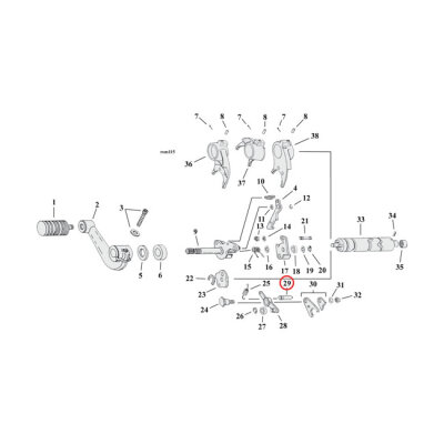 Grooved pin, transmission | Lieferumfang: Nur ein Teil des abgebildeten Artikels.