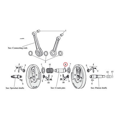 Woodruff keys, crankpin | Lieferumfang: Nur ein Teil des abgebildeten Artikels.