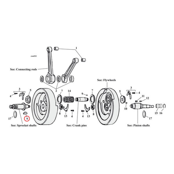 WOODRUFF KEYS, SPROCKET SHAFT | Lieferumfang: Nur ein...