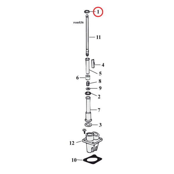 James, o-ring rocker/pushrod/kickstart shaft/oil defl. plate | Lieferumfang: Nur ein Teil des abgebildeten Artikels.