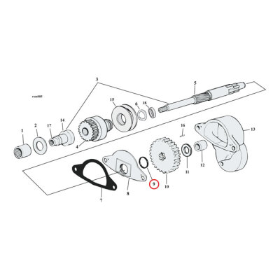 James, o-ring rocker/pushrod/kickstart shaft/oil defl. plate | Lieferumfang: Nur ein Teil des abgebildeten Artikels.