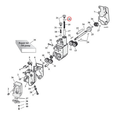 James, oil pump relief valve plug washer | Lieferumfang: Nur ein Teil des abgebildeten Artikels.