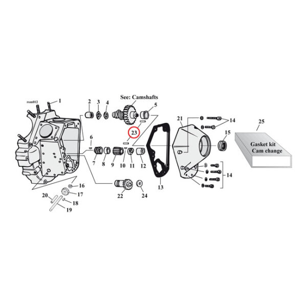 Dowel pin, pinion/cam shaft bushing | Lieferumfang: Nur ein Teil des abgebildeten Artikels.