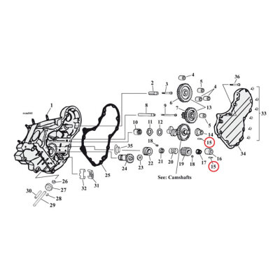 Dowel pin, pinion/cam shaft bushing | Lieferumfang: Nur ein Teil des abgebildeten Artikels.