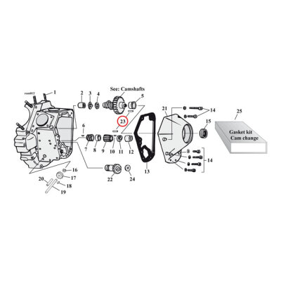 Dowel pin, pinion/cam shaft bushing | Lieferumfang: Nur ein Teil des abgebildeten Artikels.