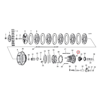 Woodruff keys, clutch hub | Lieferumfang: Nur ein Teil des abgebildeten Artikels.