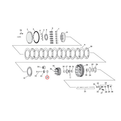 Lock tab, clutch hub nut | Lieferumfang: Nur ein Teil des abgebildeten Artikels.