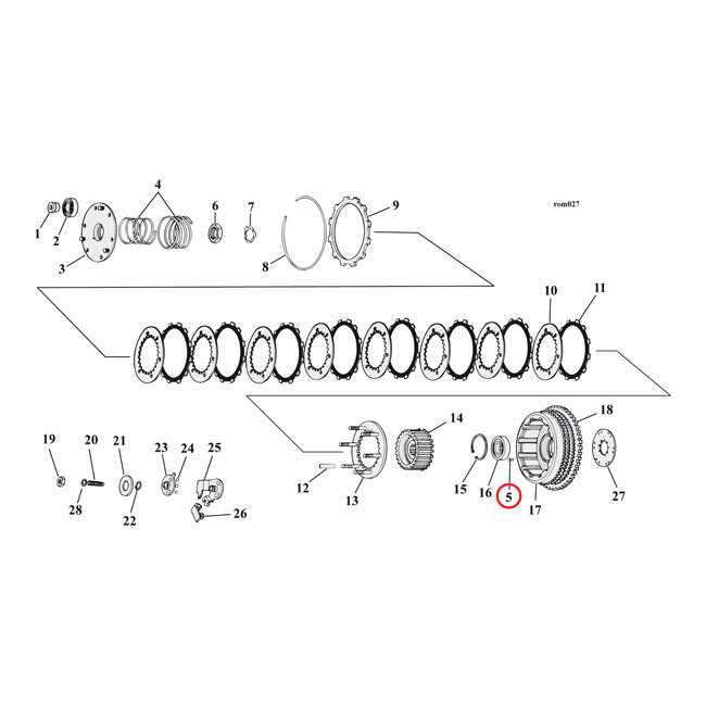 Rivets, rachet plate. Clutch | Lieferumfang: Nur ein Teil des abgebildeten Artikels.