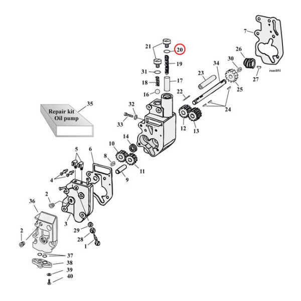 James, O-ring drain, dipstick & oil pump plugs. Oversize | Lieferumfang: Nur ein Teil des abgebildeten Artikels.