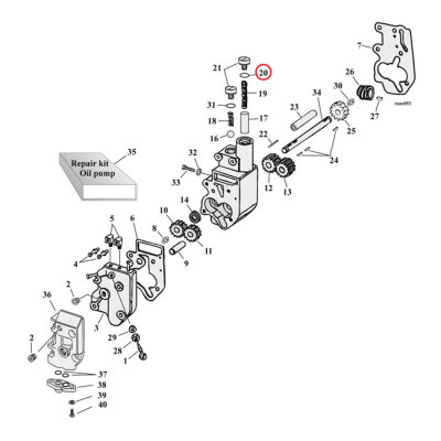 James, O-ring drain, dipstick & oil pump plugs. Oversize | Lieferumfang: Nur ein Teil des abgebildeten Artikels.