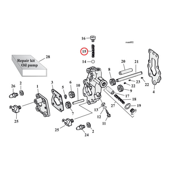 Spring, check valve | Lieferumfang: Nur ein Teil des...