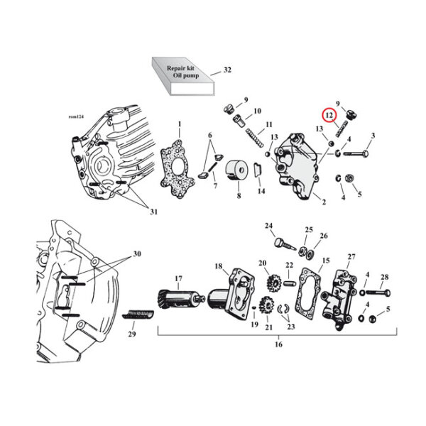 Spring, check valve | Lieferumfang: Nur ein Teil des...