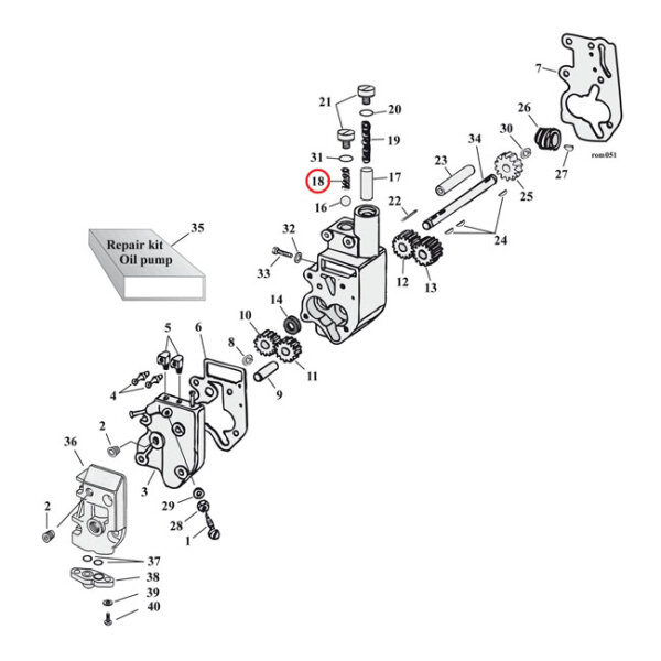 Spring, check valve | Lieferumfang: Nur ein Teil des abgebildeten Artikels.