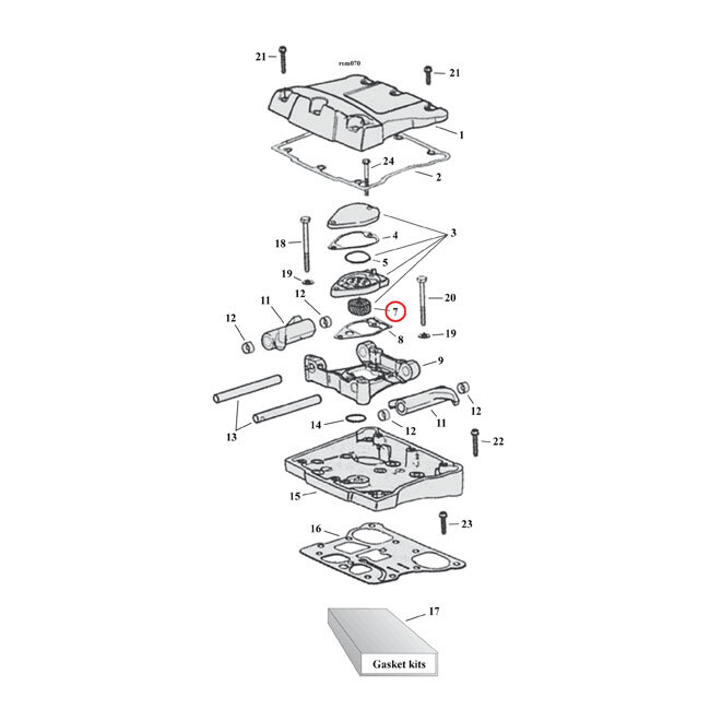 Cometic, filter element, breather baffle | Lieferumfang: Nur ein Teil des abgebildeten Artikels.