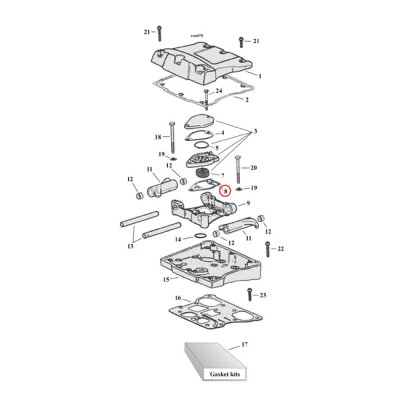 Cometic, gasket breather baffle | Lieferumfang: Nur ein Teil des abgebildeten Artikels.