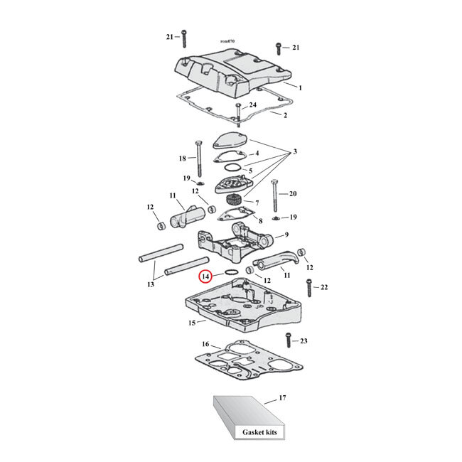 Cometic, o-ring breather baffle | Lieferumfang: Nur ein Teil des abgebildeten Artikels.