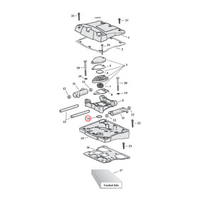 Cometic, o-ring breather baffle | Lieferumfang: Nur ein Teil des abgebildeten Artikels.
