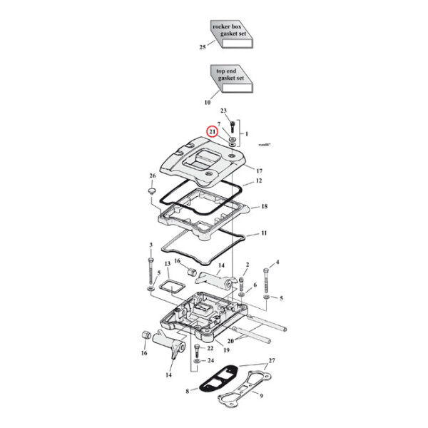Cometic, rocker box seals. Paper | Lieferumfang: Nur ein...