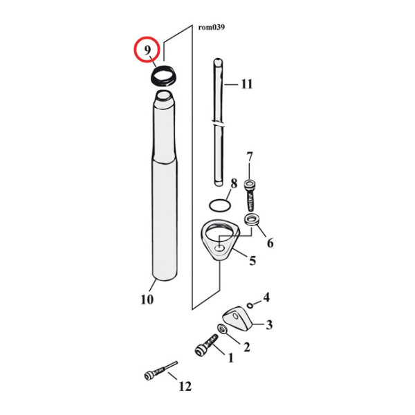 Cometic, pushrod cover o-ring. Upper | Lieferumfang: Nur...