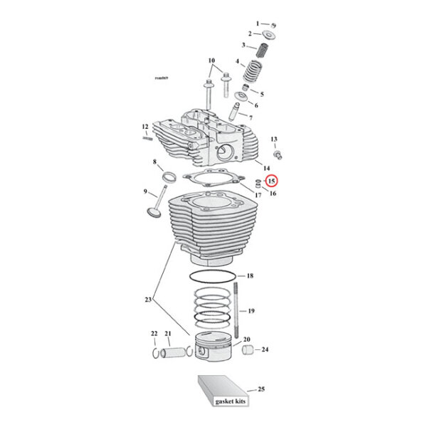 Cometic, o-ring cylinder head & base stud. Viton |...