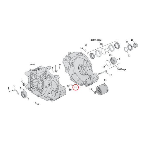 Cometic o-ring, cyl. head / oil pump body / crankcase |...