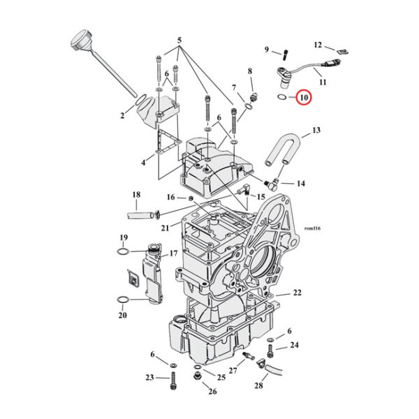 Cometic, o-ring speedo sensor/cooling jet/oil line fitting | Lieferumfang: Nur ein Teil des abgebildeten Artikels.