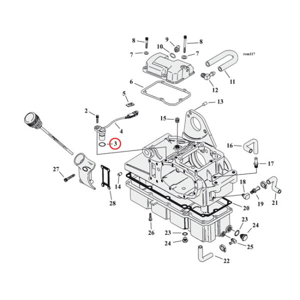 Cometic, o-ring speedo sensor/cooling jet/oil line fitting | Lieferumfang: Nur ein Teil des abgebildeten Artikels.