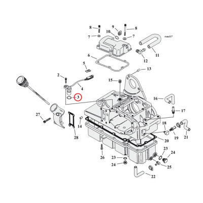 Cometic, o-ring speedo sensor/cooling jet/oil line fitting | Lieferumfang: Nur ein Teil des abgebildeten Artikels.