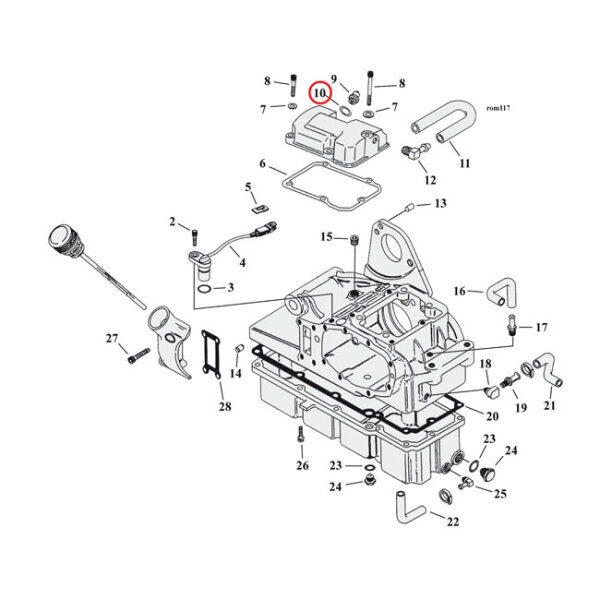 Cometic, O-ring neutral switch / oil pump / crankcase | Lieferumfang: Nur ein Teil des abgebildeten Artikels.