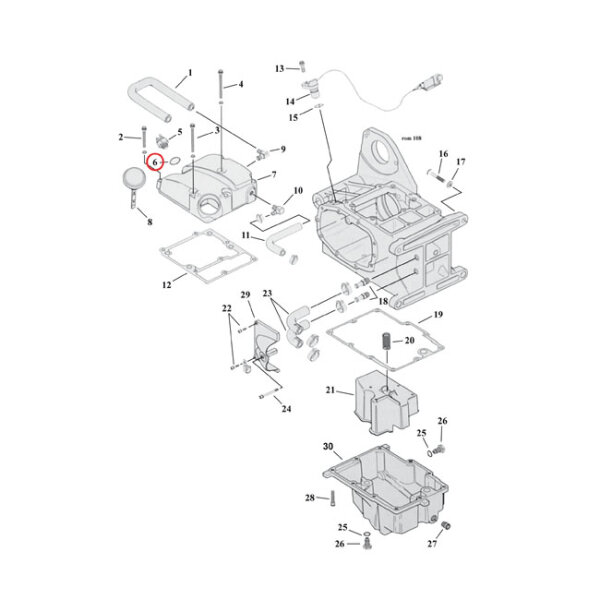 Cometic, O-ring neutral switch / oil pump / crankcase | Lieferumfang: Nur ein Teil des abgebildeten Artikels.