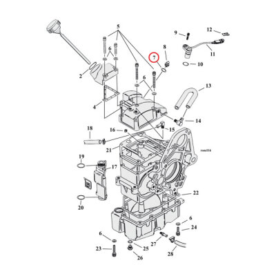 Cometic, O-ring neutral switch / oil pump / crankcase | Lieferumfang: Nur ein Teil des abgebildeten Artikels.