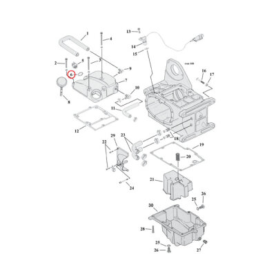 Cometic, O-ring neutral switch / oil pump / crankcase | Lieferumfang: Nur ein Teil des abgebildeten Artikels.