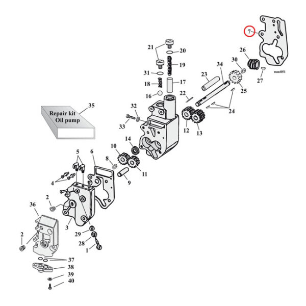 Cometic, oil pump bocy to cover gasket. Fiber |...