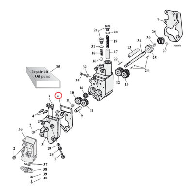 Cometic, oil pump body to cover gasket. .010"""" fiber | Lieferumfang: Nur ein Teil des abgebildeten Artikels.