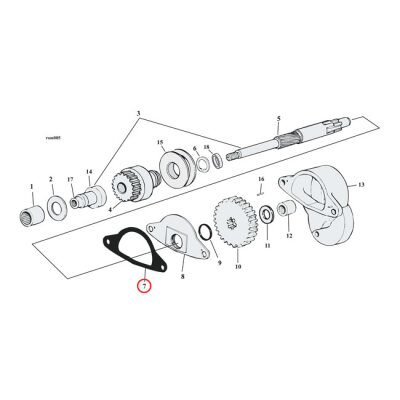 Cometic, gasket oil deflector plate starter. Fiber | Lieferumfang: Nur ein Teil des abgebildeten Artikels.