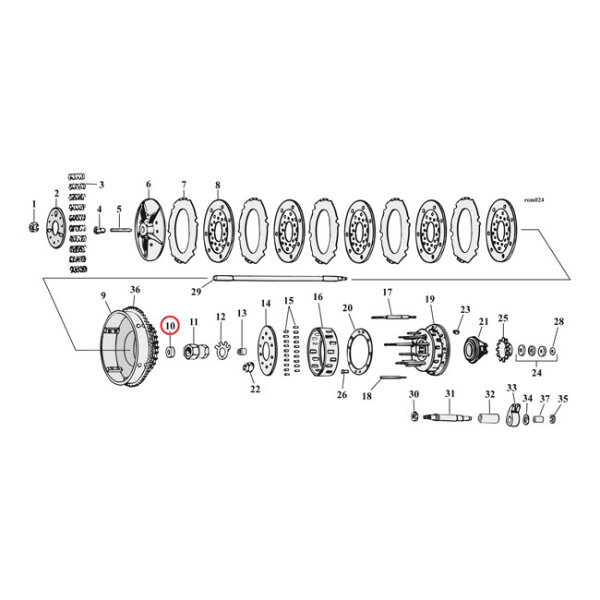 Cometic, oil seal clutch hub nut | Lieferumfang: Nur ein...