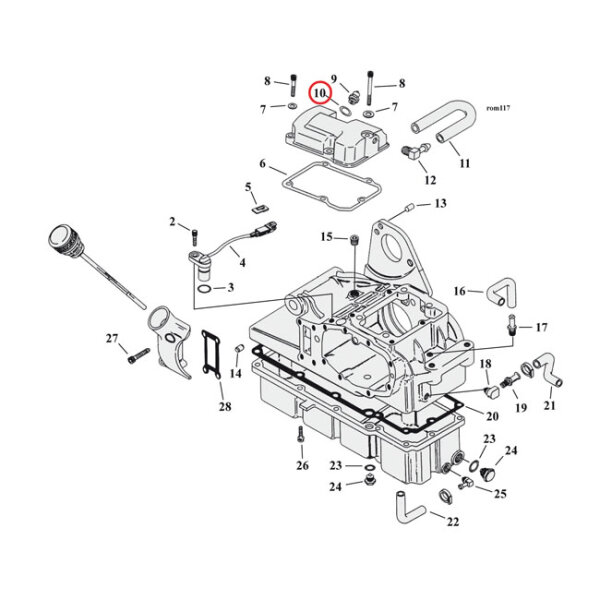 Cometic, seal washer neutral switch. Nylon | Lieferumfang: Nur ein Teil des abgebildeten Artikels.